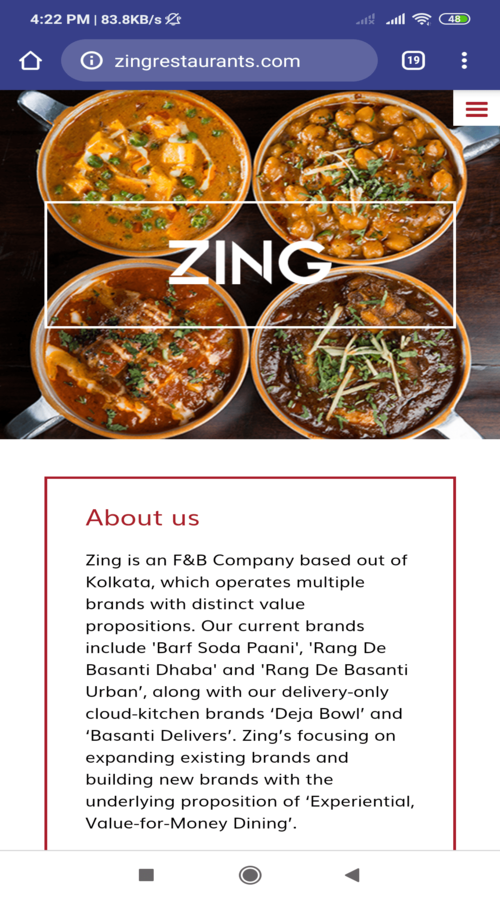Zing Restaurant screenshot 1